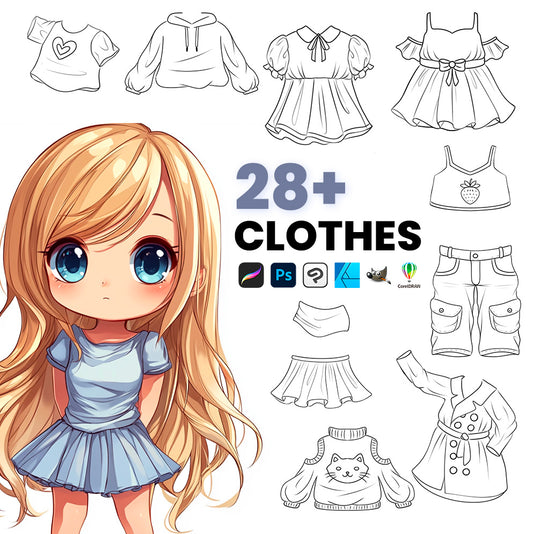 28+ Chibi Clothes Stamps Collection